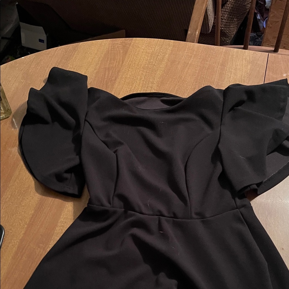 SHEIN Black Long Sleeve Dress